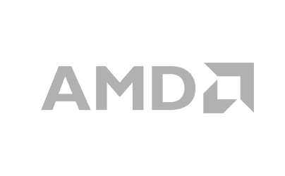 A black and white logo of amd.