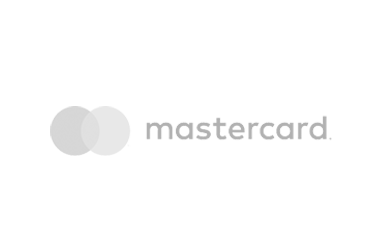 A black and white image of the mastercard logo.