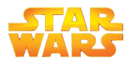 A star wars logo is shown in yellow.